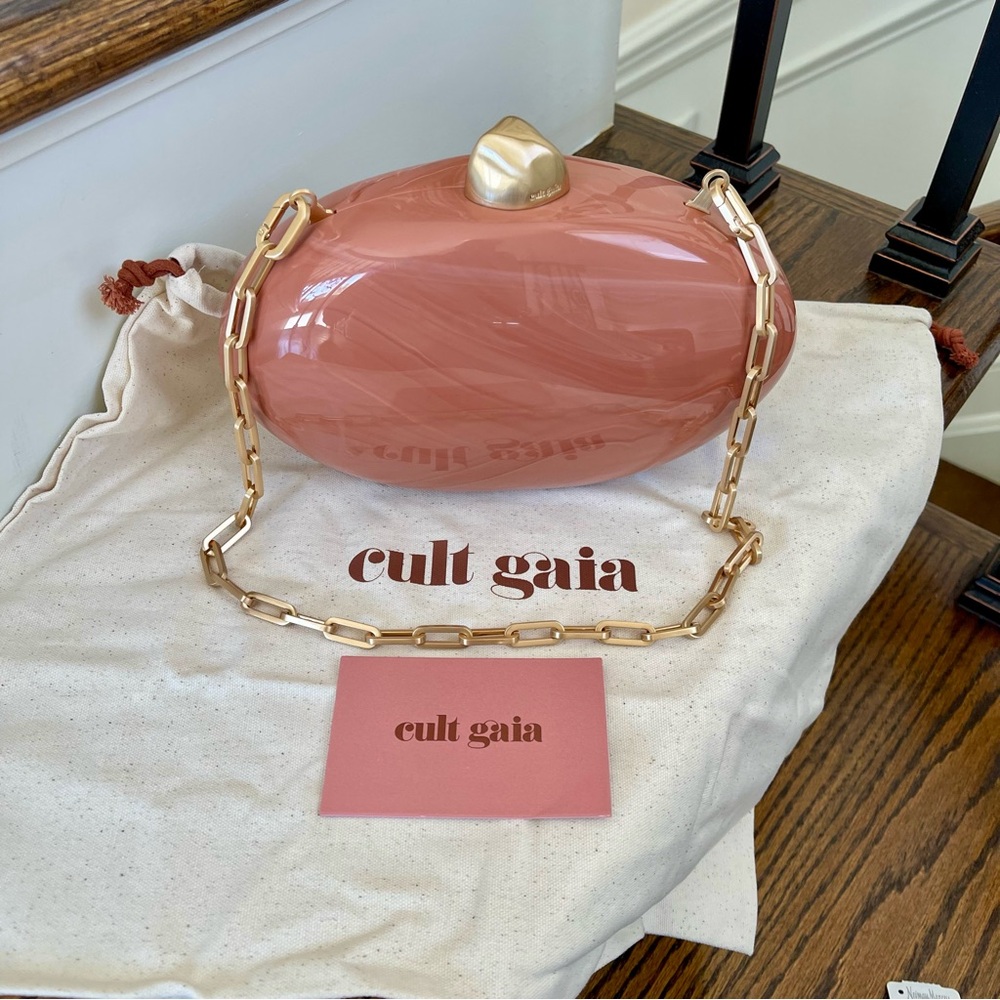 Cult Gaia Eviana Clutch with Gold Chain - Picture 2 of 9